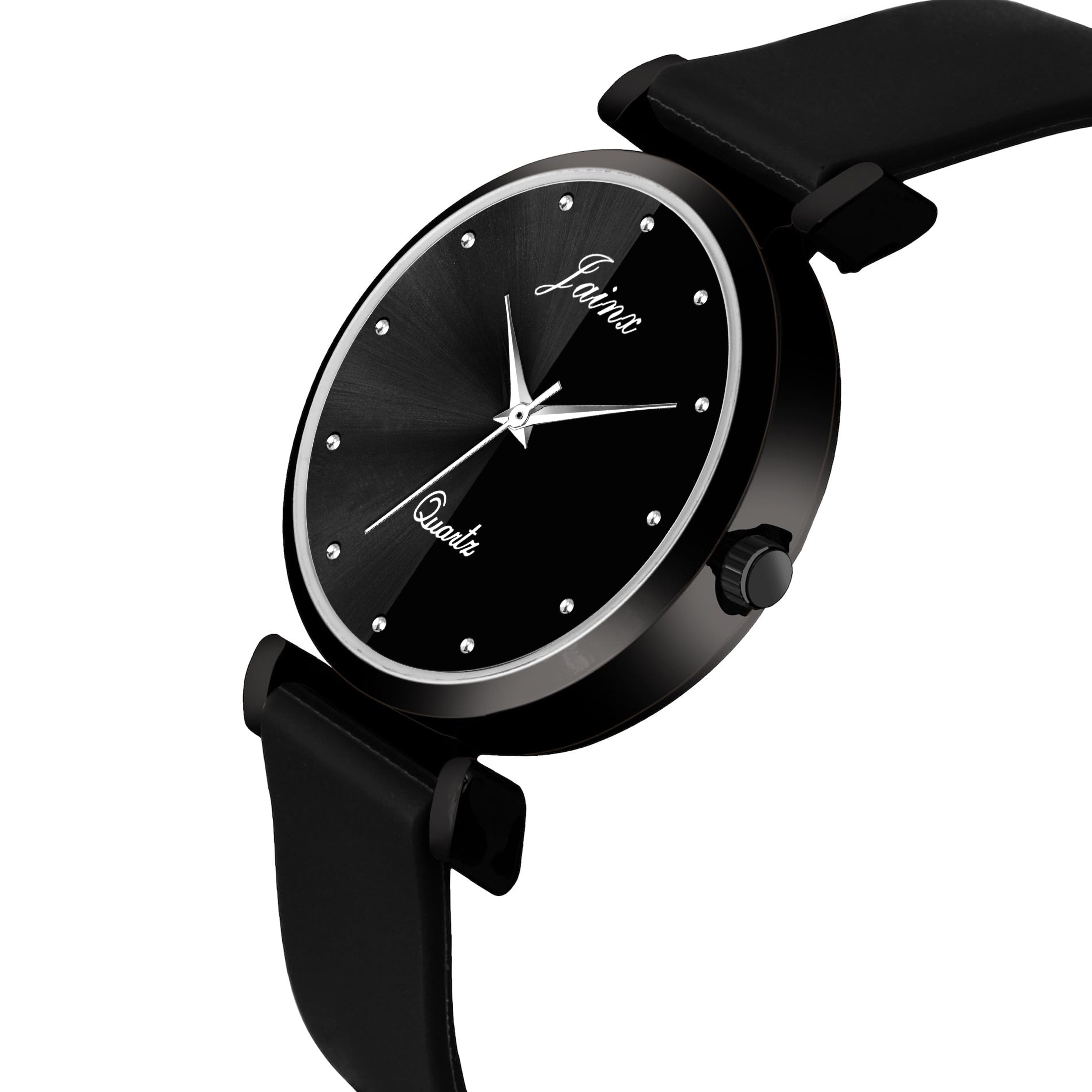 Jainx Dual Tone Dial Black Silicone Strap Analog Wrist Watch For Women - JW8570