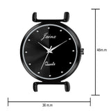 Jainx Dual Tone Dial Black Silicone Strap Analog Wrist Watch For Women - JW8570