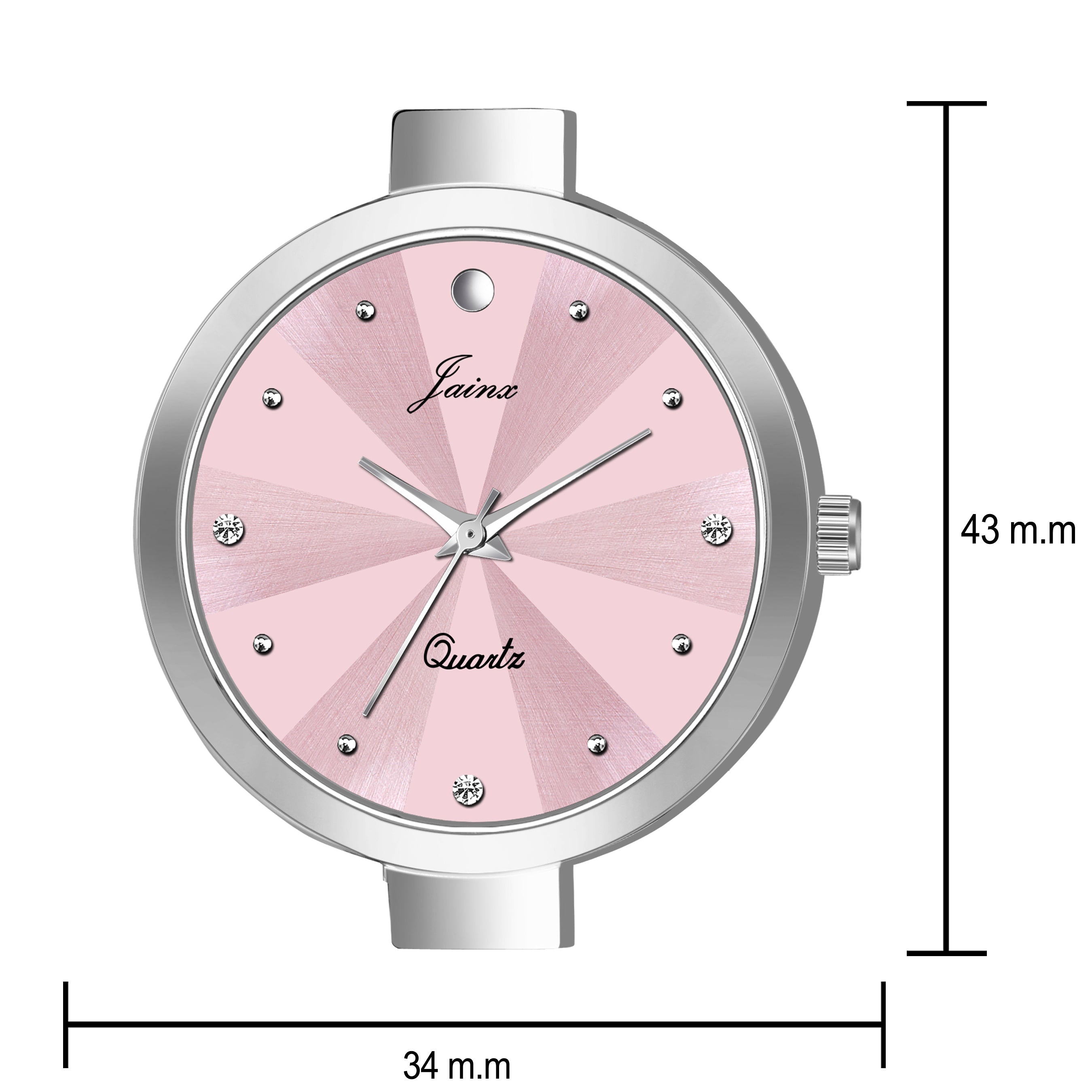 Pink Dial Steel Mesh Chain Analog Watch For Women - JW8583 - Jainx Store