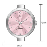 Pink Dial Steel Mesh Chain Analog Watch For Women - JW8583 - Jainx Store