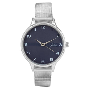 Jainx Blue Dial Mesh Steel Chain Analog Watch - For Women JM8596