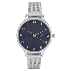 Jainx Blue Dial Mesh Steel Chain Analog Watch - For Women JM8596