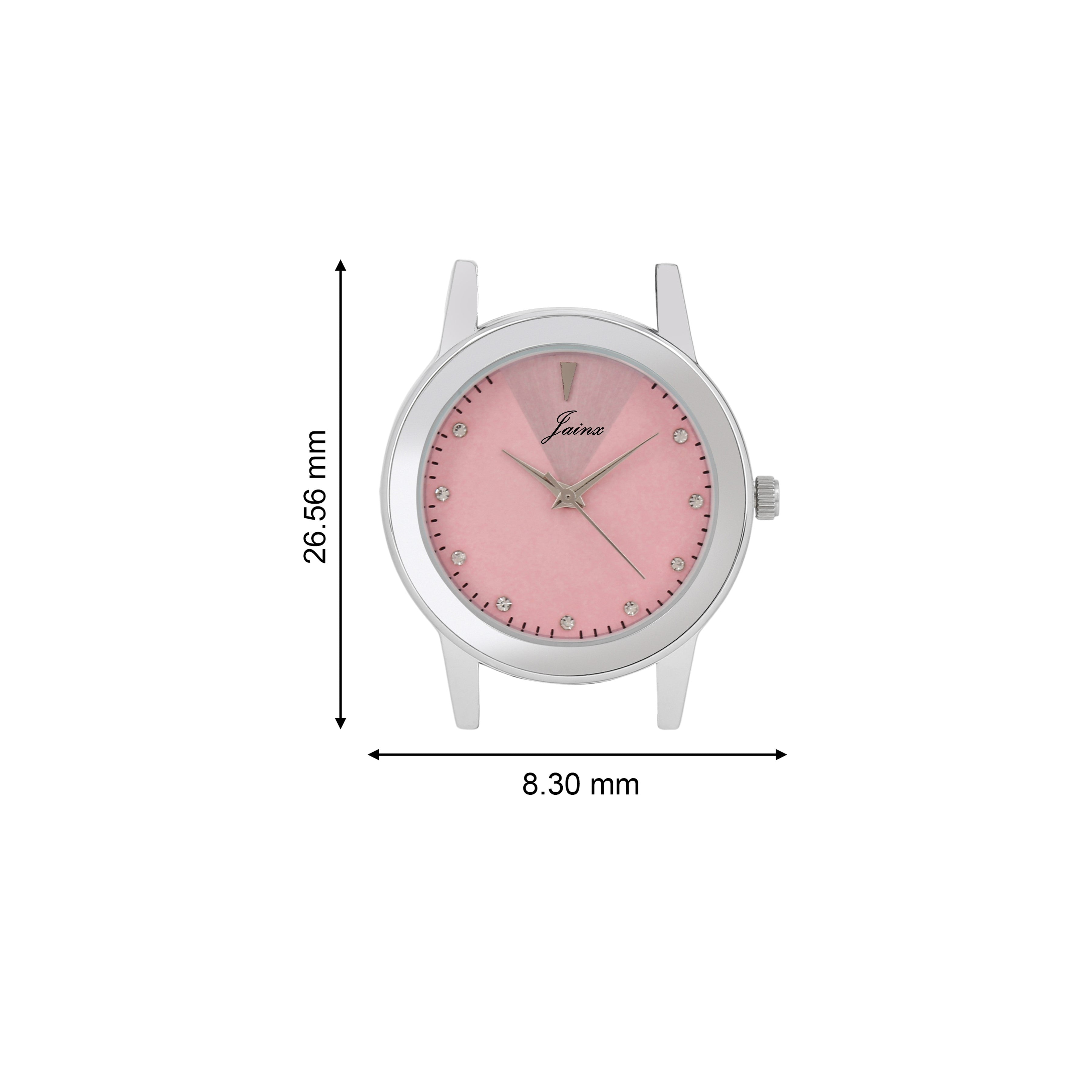 Jainx Pink Dial Steel Mesh Chain Analog Watch - For Women JW8599