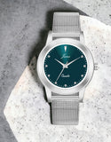 Jainx Blue Dial Steel Mesh Chain Analog Watch - For Women JW8600