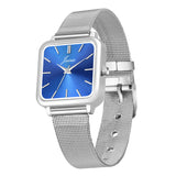 Jainx Blue Dial Steel Mesh Silver Chain Analog Watch - For Women JW8602