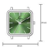 Jainx Green Dial Steel Mesh Silver Chain Analog Watch - For Women JW8603