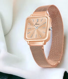 Jainx Rose Gold Mesh Magnet Chain Analog Watch - For Women JW8605