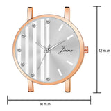 Jainx Silver Dial Rose Gold Mesh Chain Analog Wrist Watch For Women - JW8610