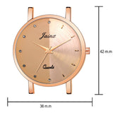 Jainx Rose Gold Mesh Chain Analog Wrist Watch For Women - JW8614