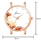 Jainx Rose Gold Mesh Strap White Dial Wrist Watch For Women - JW8618