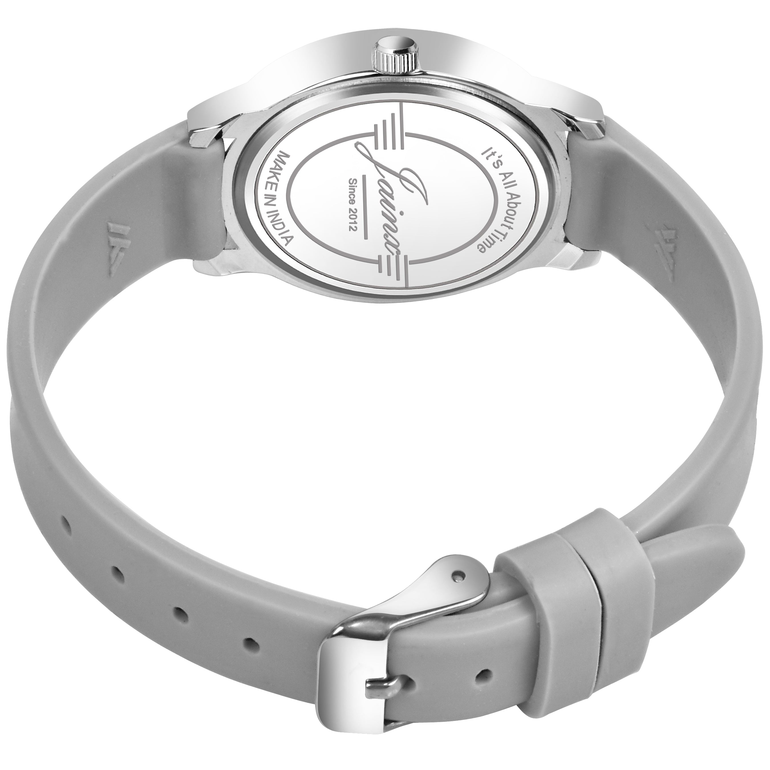 Jainx Multicolor Grey Silicone Band Analog Watch - For Women JW8620