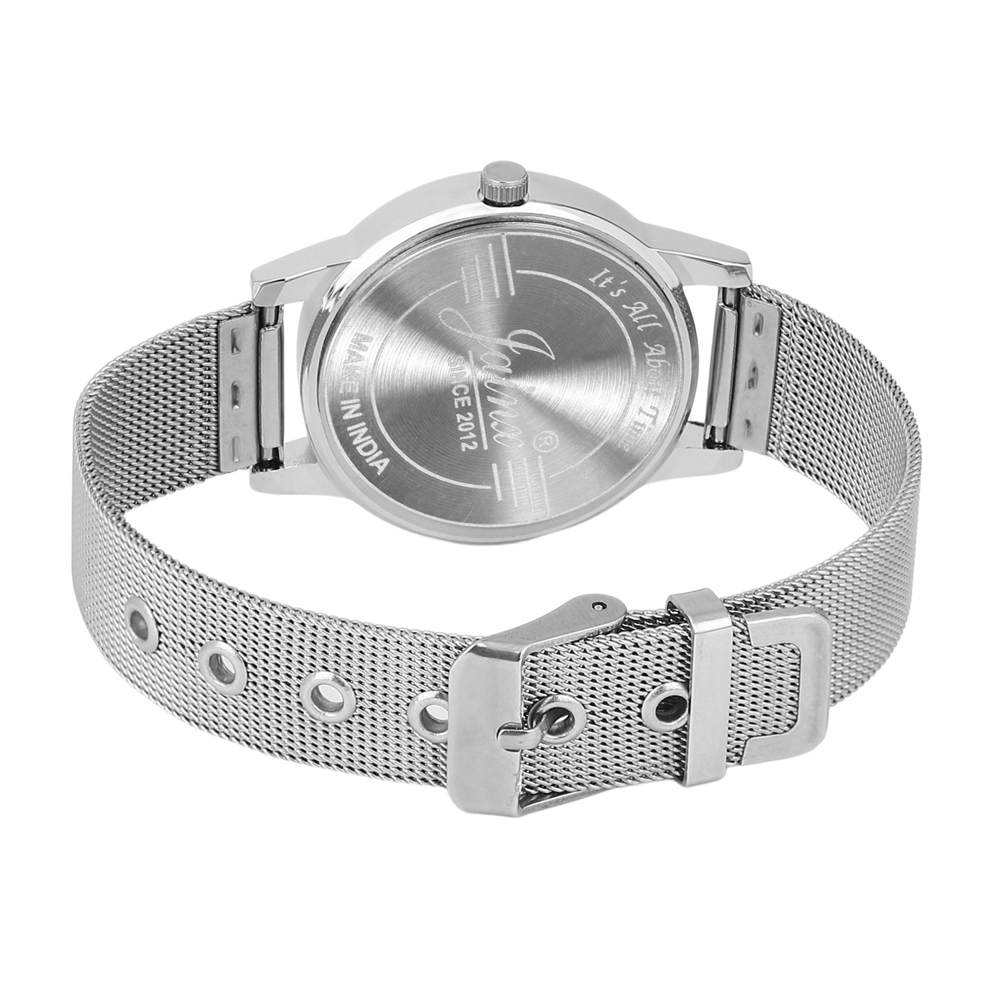 Jainx Blue Dial Steel Mesh Chain Analog Watch - for Women