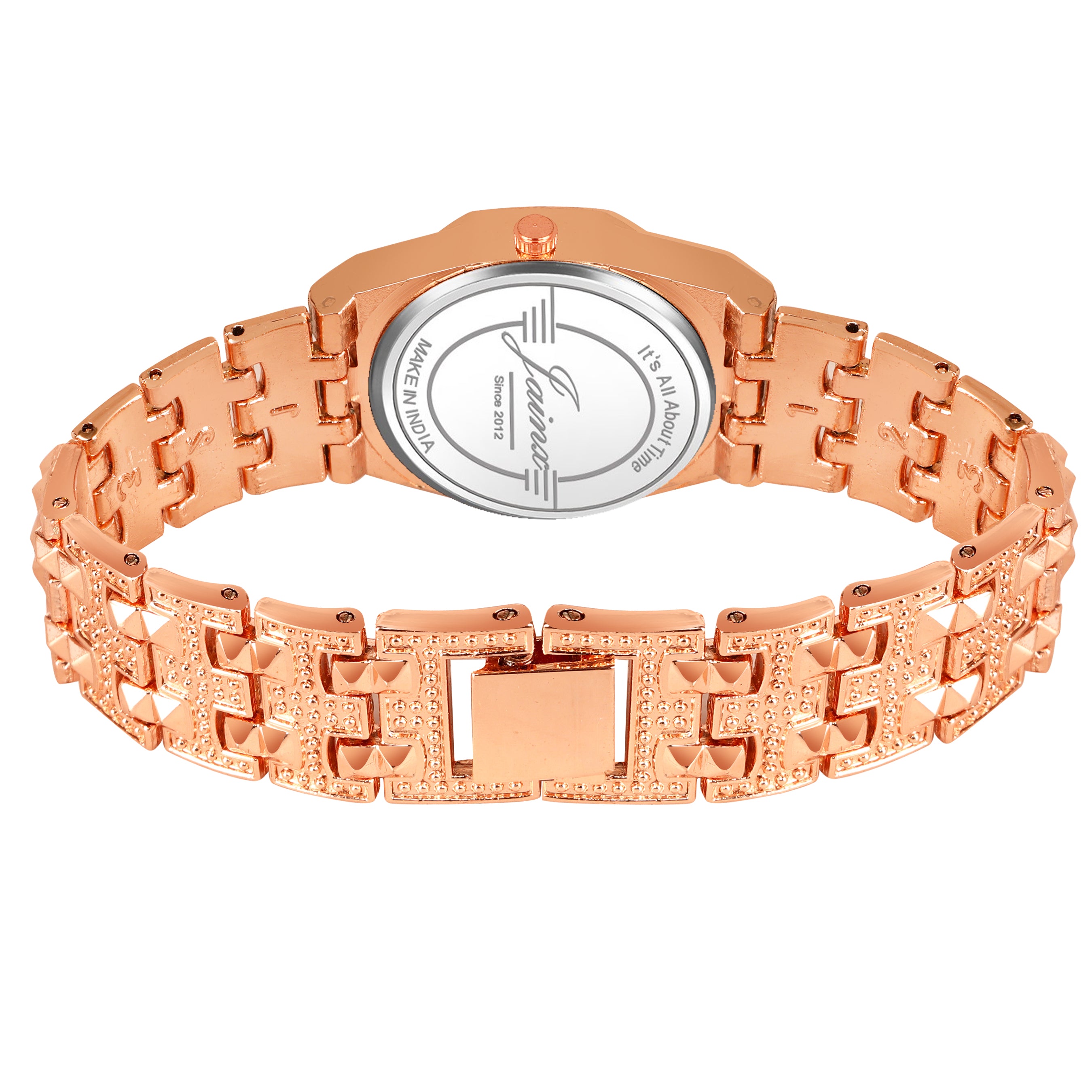 Jainx Rose Gold Bracelet Style Analog Wrist Watch for Women