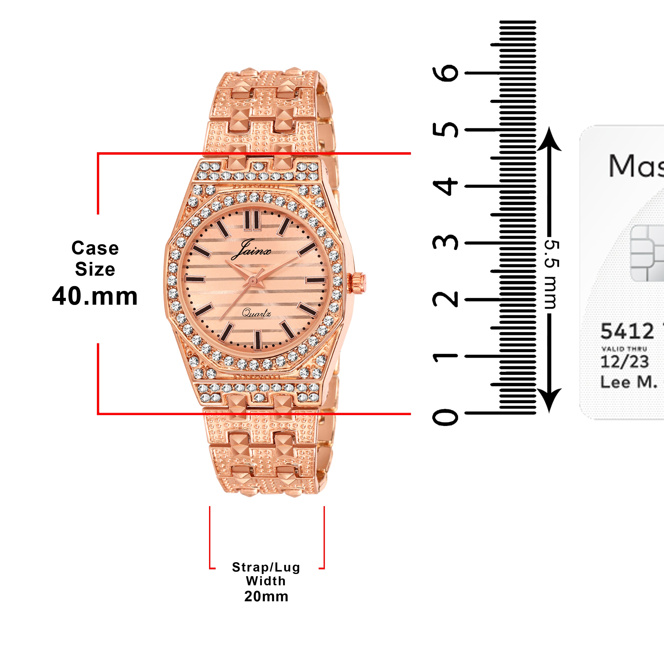 Jainx Rose Gold Bracelet Style Analog Wrist Watch for Women