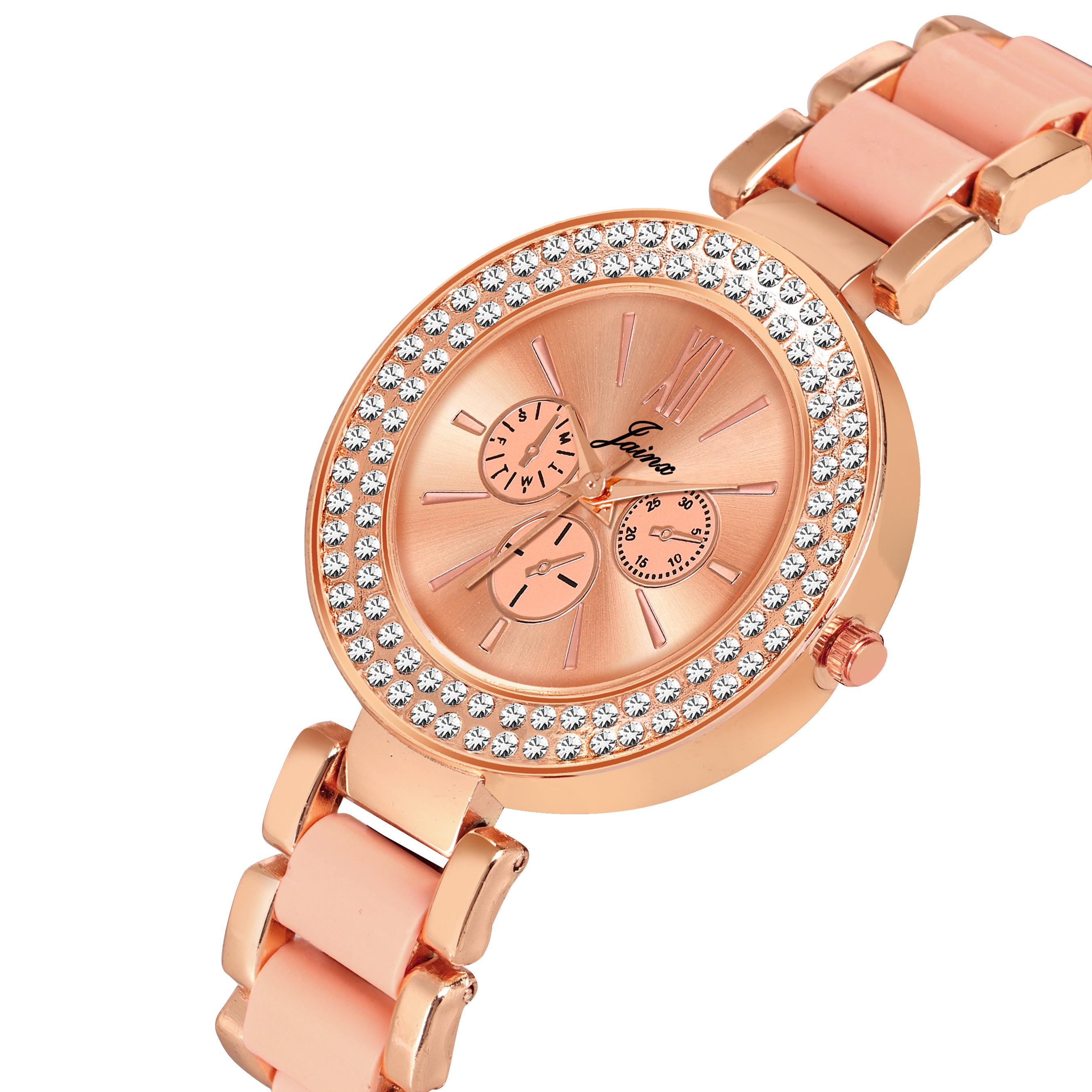 Jainx Rose Gold Bracelet Style Analog Wrist Watch for Women