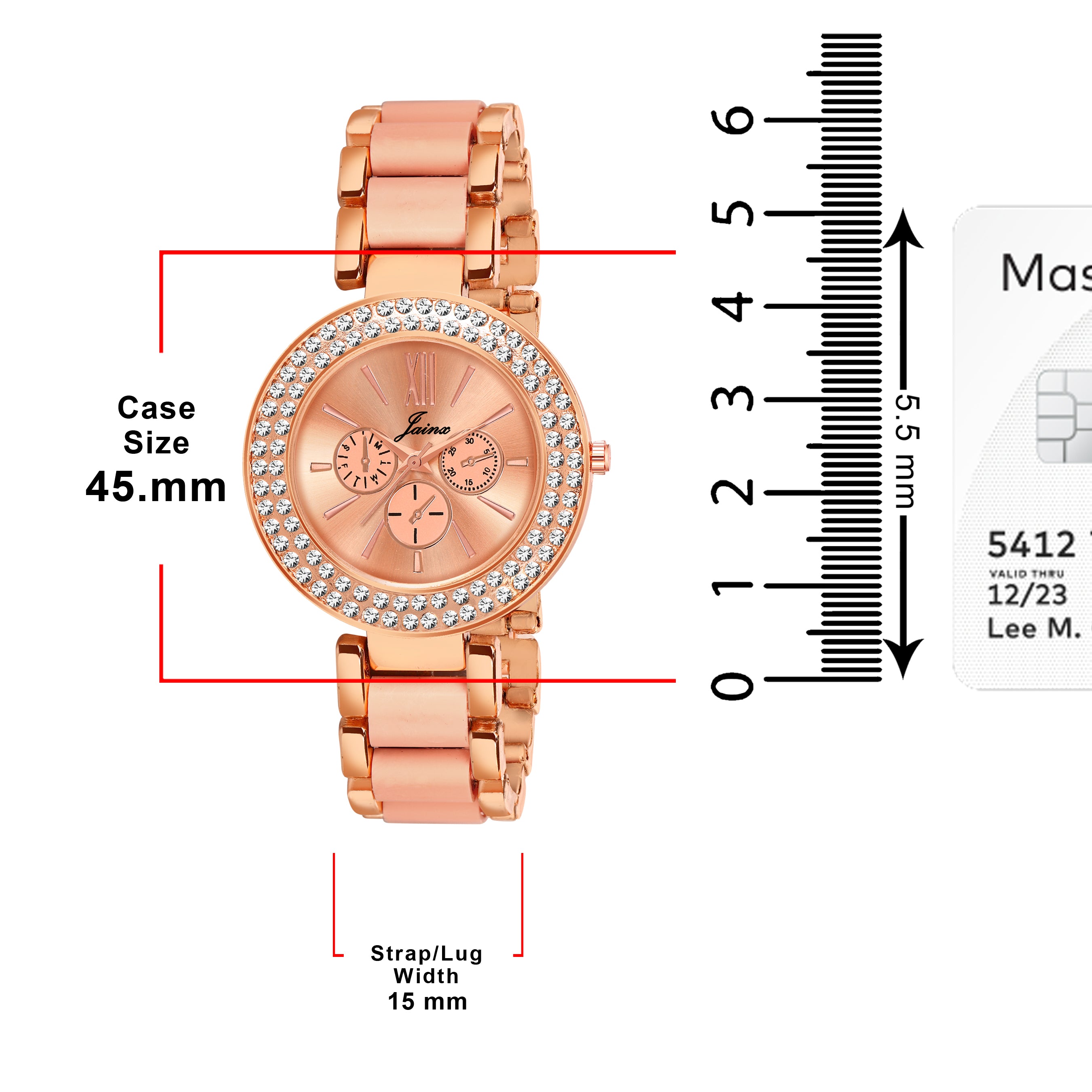Jainx Rose Gold Bracelet Style Analog Wrist Watch for Women