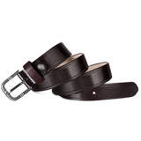 Jaxer Embossed Brown Leather Belt For Men - JXBLT106