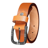 Jaxer Tan Solid Leather Belt For Men - JXBLT109