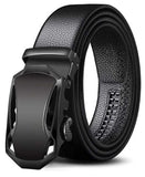 Jaxer Auto Adjust Black PU Leather Belt for Men and Boys - JXBLT110