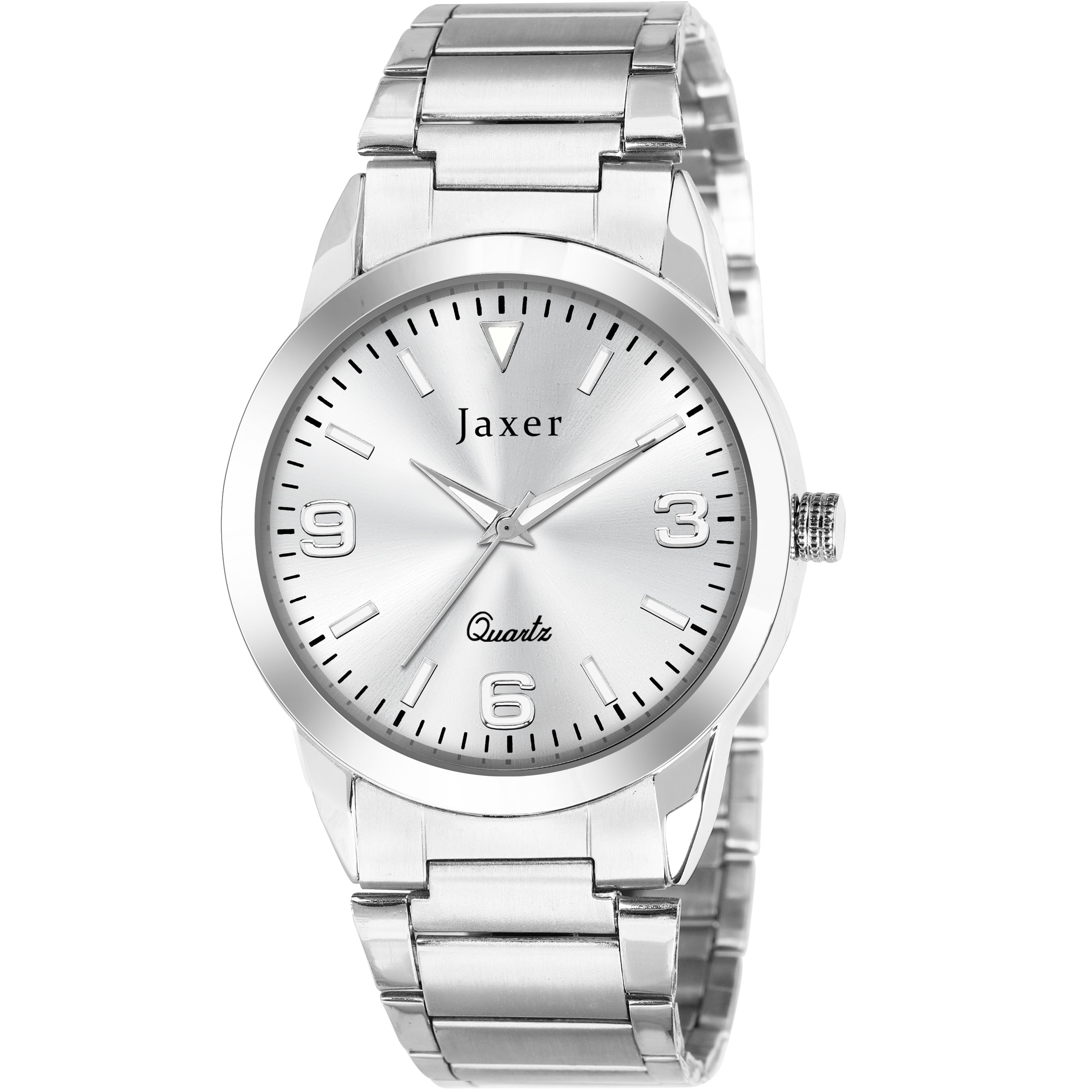 Jaxer Silver Dial Steel Chain Analog Wrist Watch For Men - JXRM2182