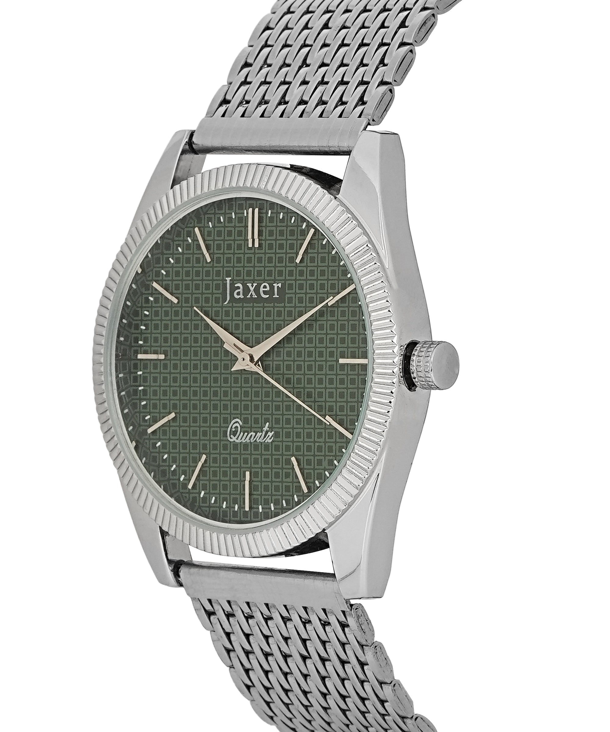 Jaxer Green Dial Steel Chain Analog Wrist Watch for Men - JXRM2193 - Jainx Store