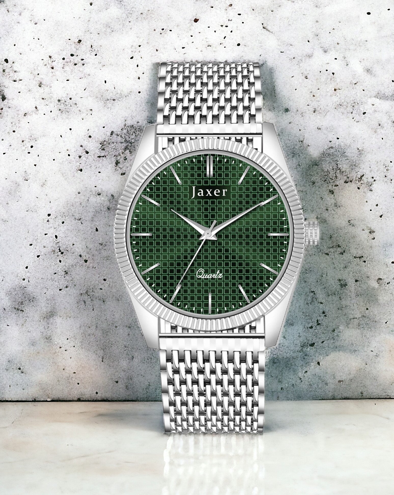Jaxer Green Dial Steel Chain Analog Wrist Watch for Men - JXRM2193 - Jainx Store