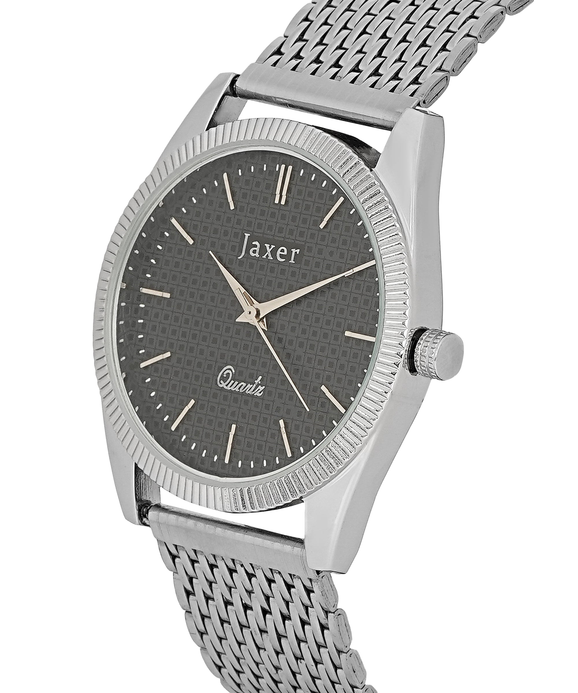 Jaxer Black Dial Steel Chain Analog Wrist Watch For Men - JXRM2194