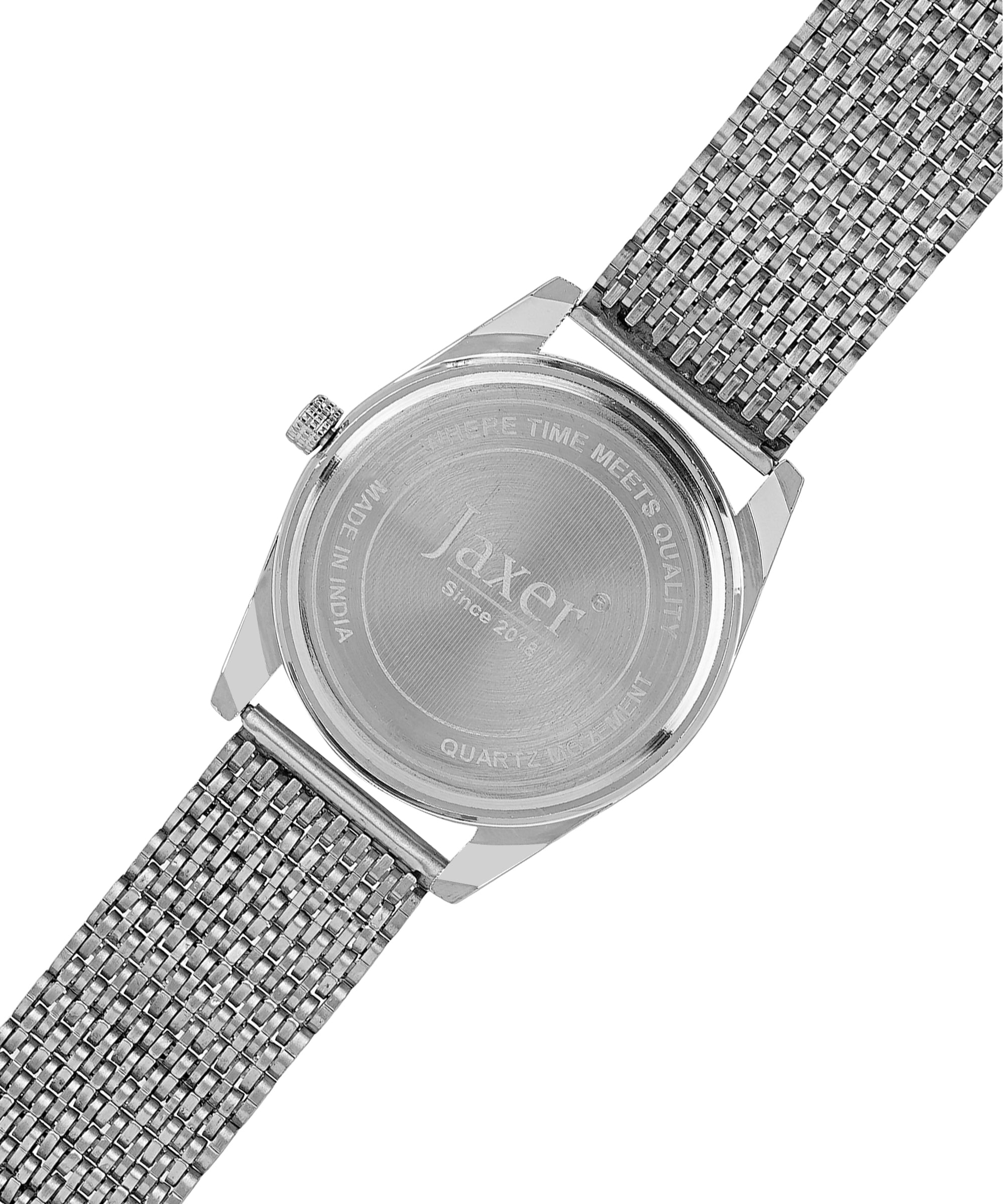 Jaxer Black Dial Steel Chain Analog Wrist Watch For Men - JXRM2194