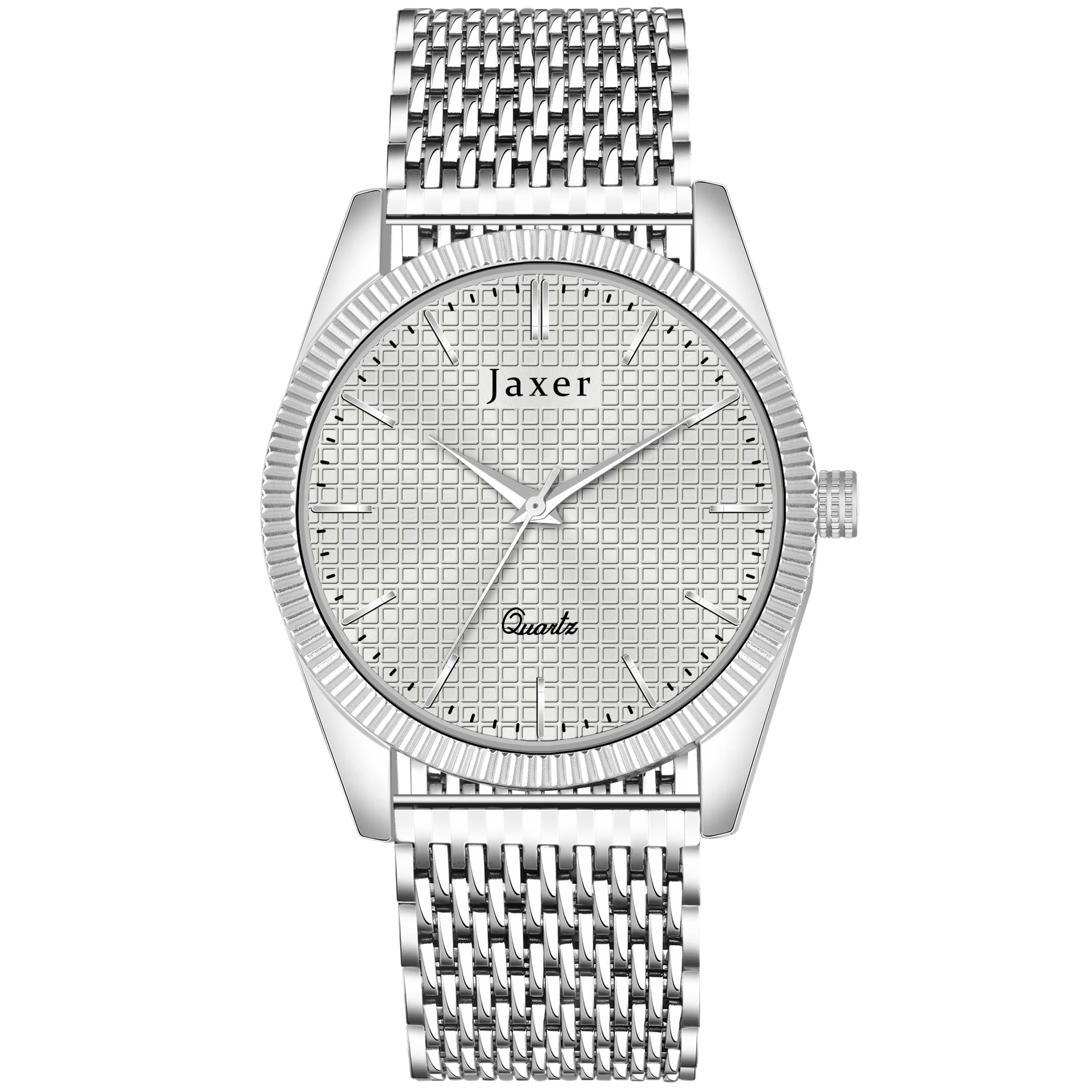 Jaxer Beige Dial Steel Chain Analog Wrist Watch for Men - JXRM2195 - Jainx Store