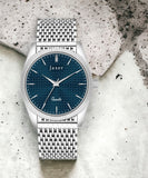 Jaxer Blue Dial Steel Chain Analog Wrist Watch for Men - JXRM2196 - Jainx Store