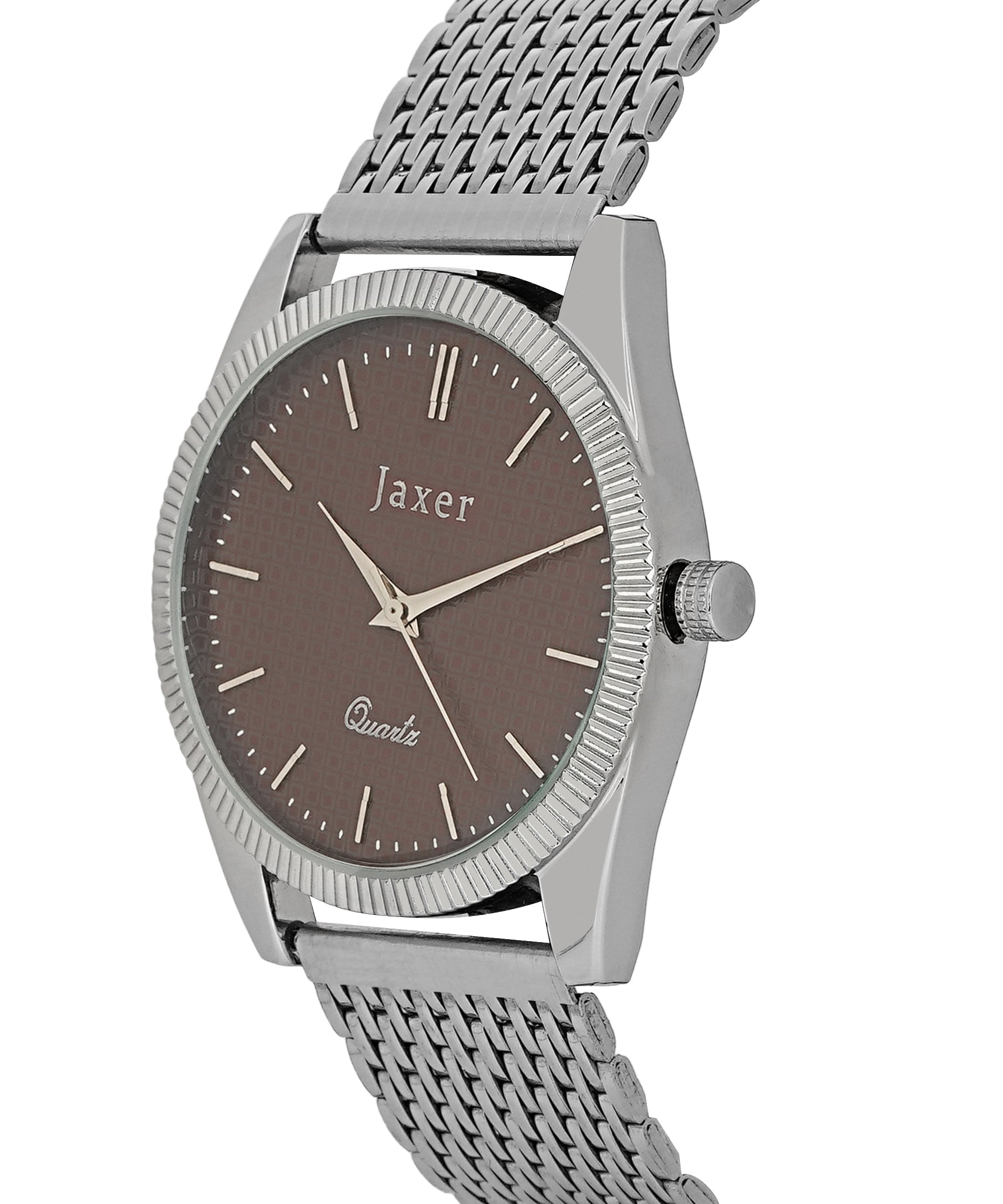 Jaxer Brown Dial Steel Chain Analog Wrist Watch for Men - JXRM2197 - Jainx Store