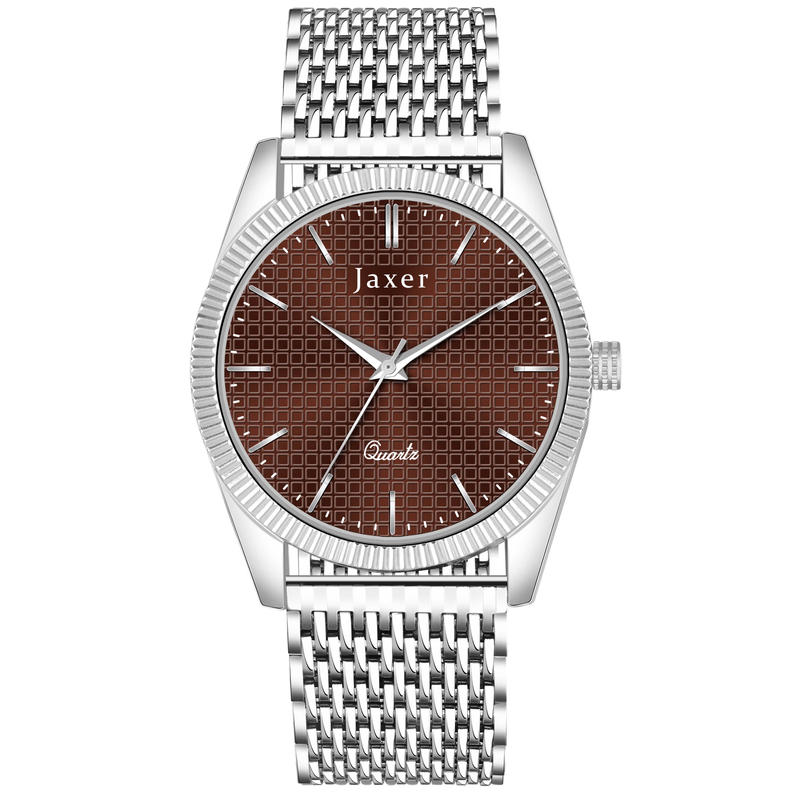 Jaxer Brown Dial Steel Chain Analog Wrist Watch for Men - JXRM2197 - Jainx Store