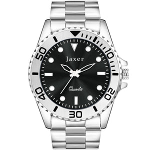 Jaxer Black Dial Steel Chain Analog Wrist Watch For Men - JXRM2199