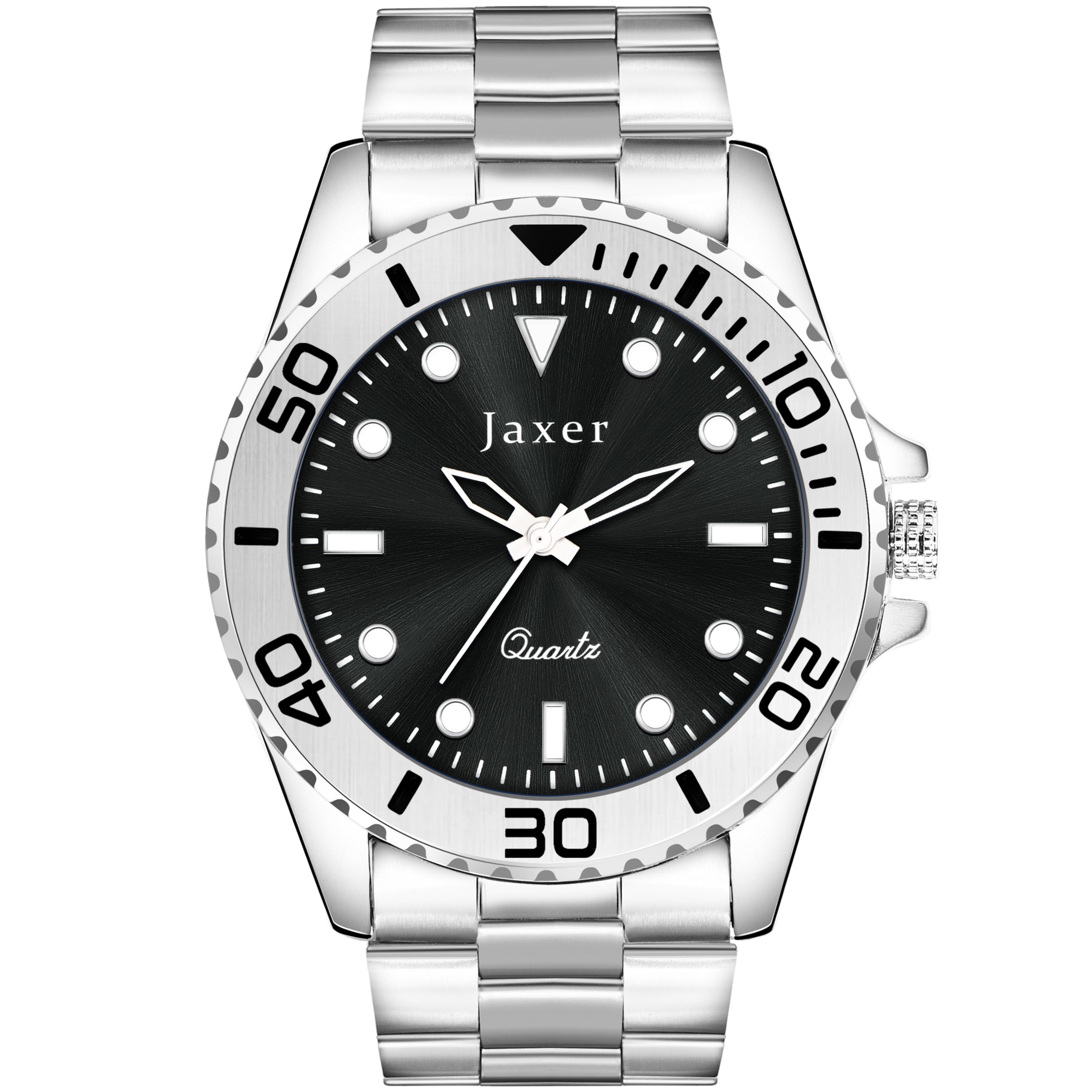 Jaxer Black Dial Steel Chain Analog Wrist Watch For Men - JXRM2199