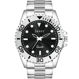 Jaxer Black Dial Steel Chain Analog Wrist Watch For Men - JXRM2199