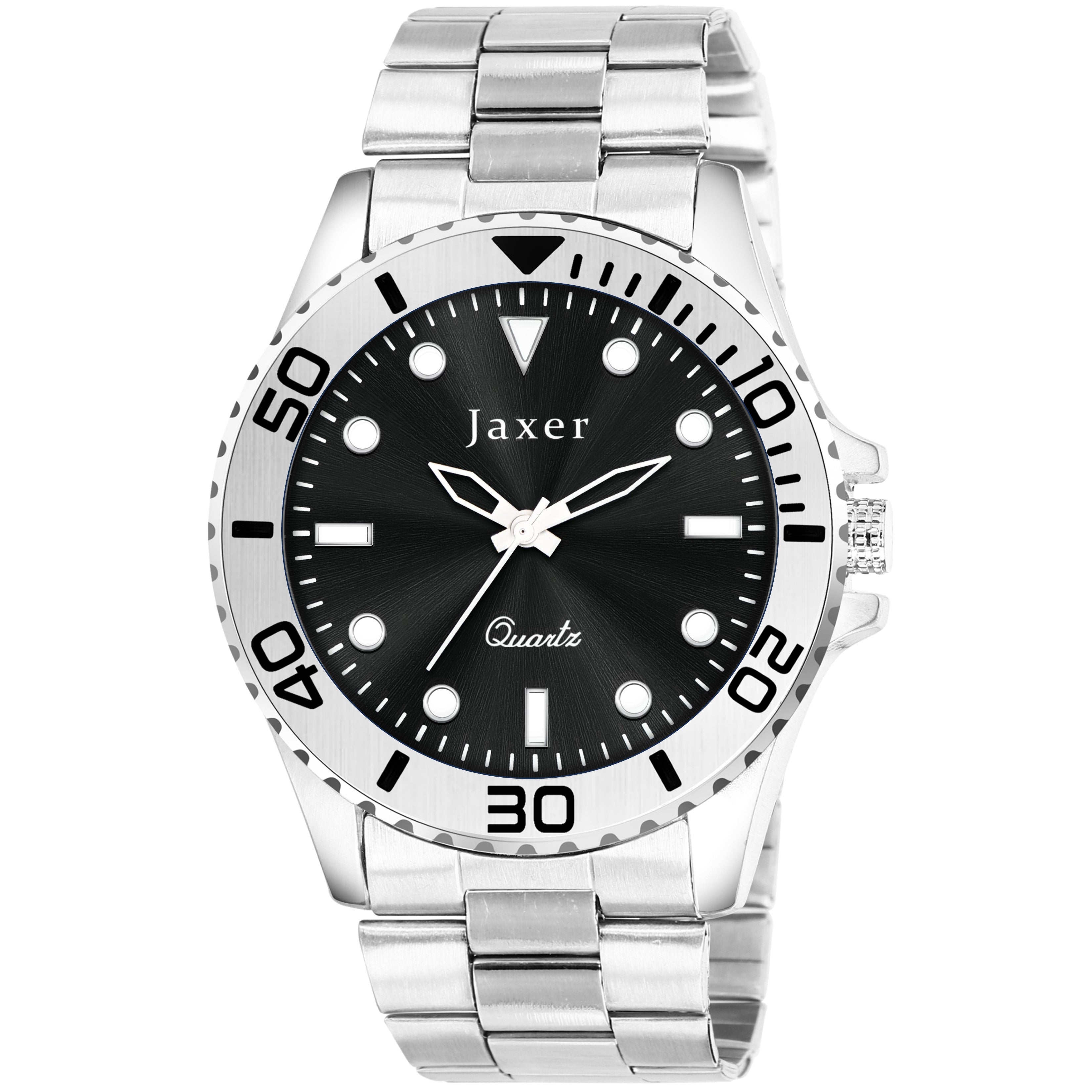 Jaxer Black Dial Steel Chain Analog Wrist Watch For Men - JXRM2199
