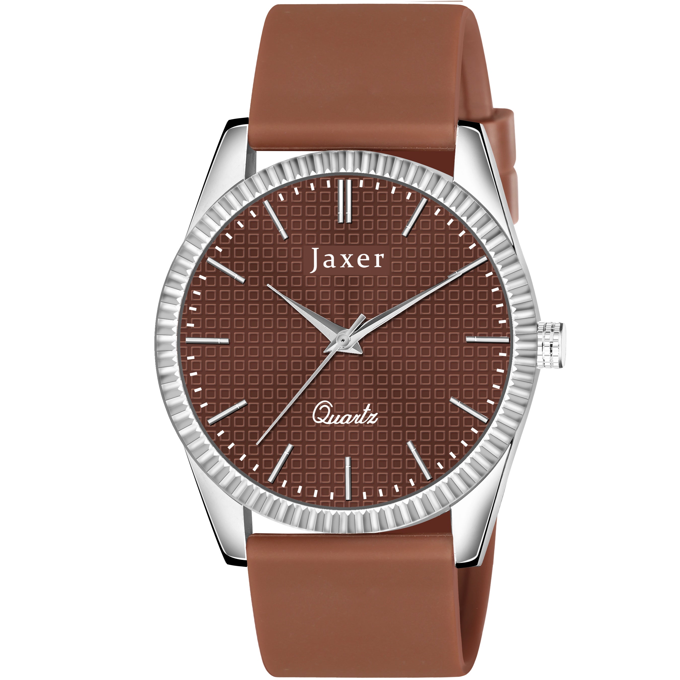 Jaxer Brown Silicone Band Analog Wrist Watch For Men And Boys - JXRM2200
