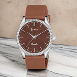 Jaxer Brown Silicone Band Analog Wrist Watch For Men And Boys - JXRM2200