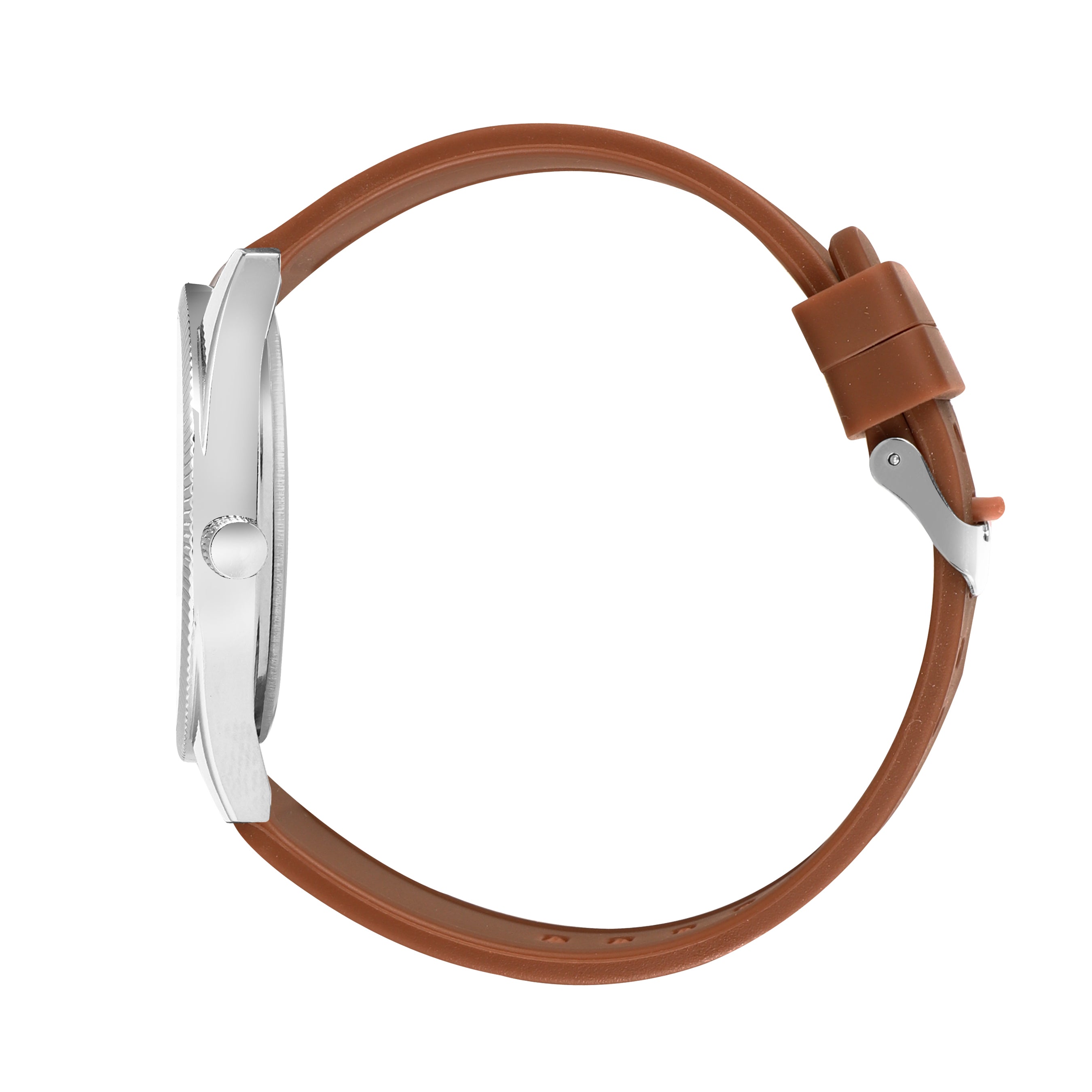 Jaxer Brown Silicone Band Analog Wrist Watch For Men And Boys - JXRM2200