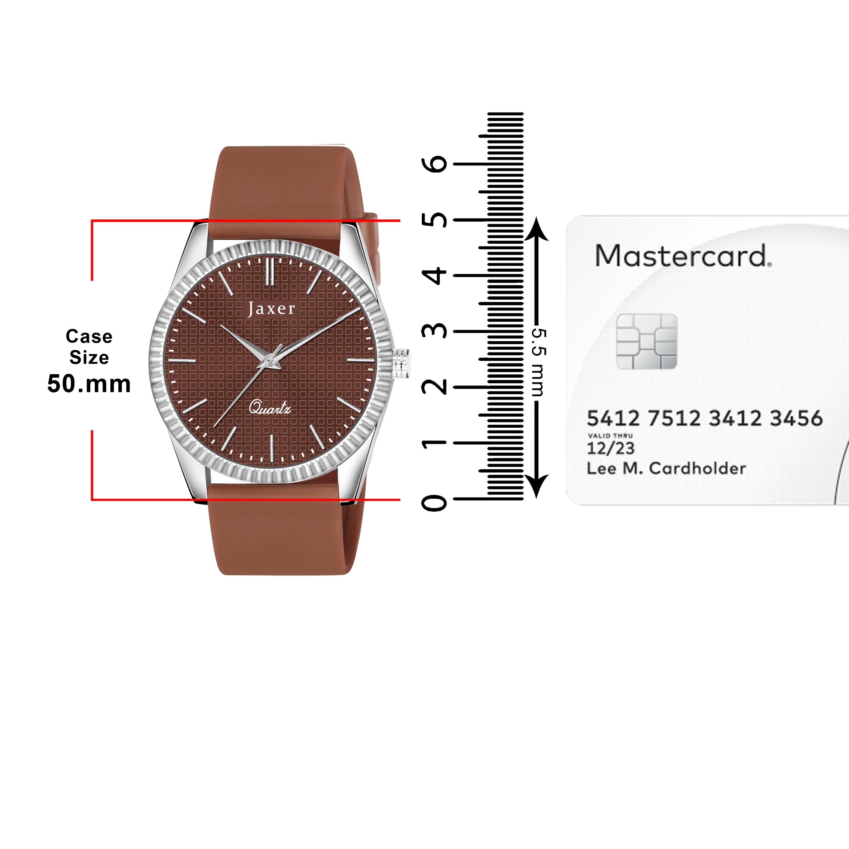 Jaxer Brown Silicone Band Analog Wrist Watch For Men And Boys - JXRM2200