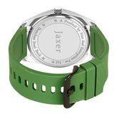 Jaxer Green Silicone Band Analog Wrist Watch For Men And Boys - JXRM2201