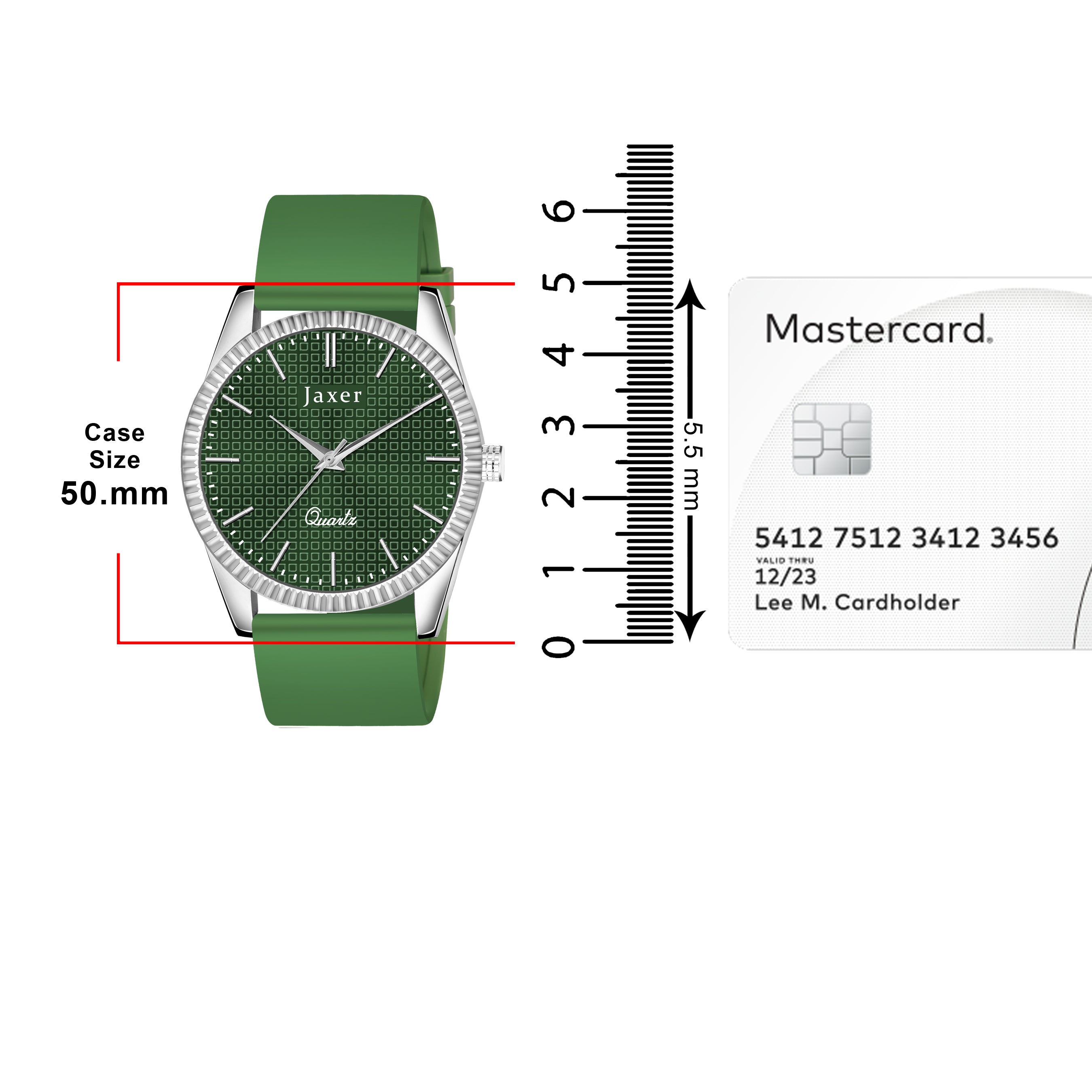 Jaxer Green Silicone Band Analog Wrist Watch For Men And Boys - JXRM2201