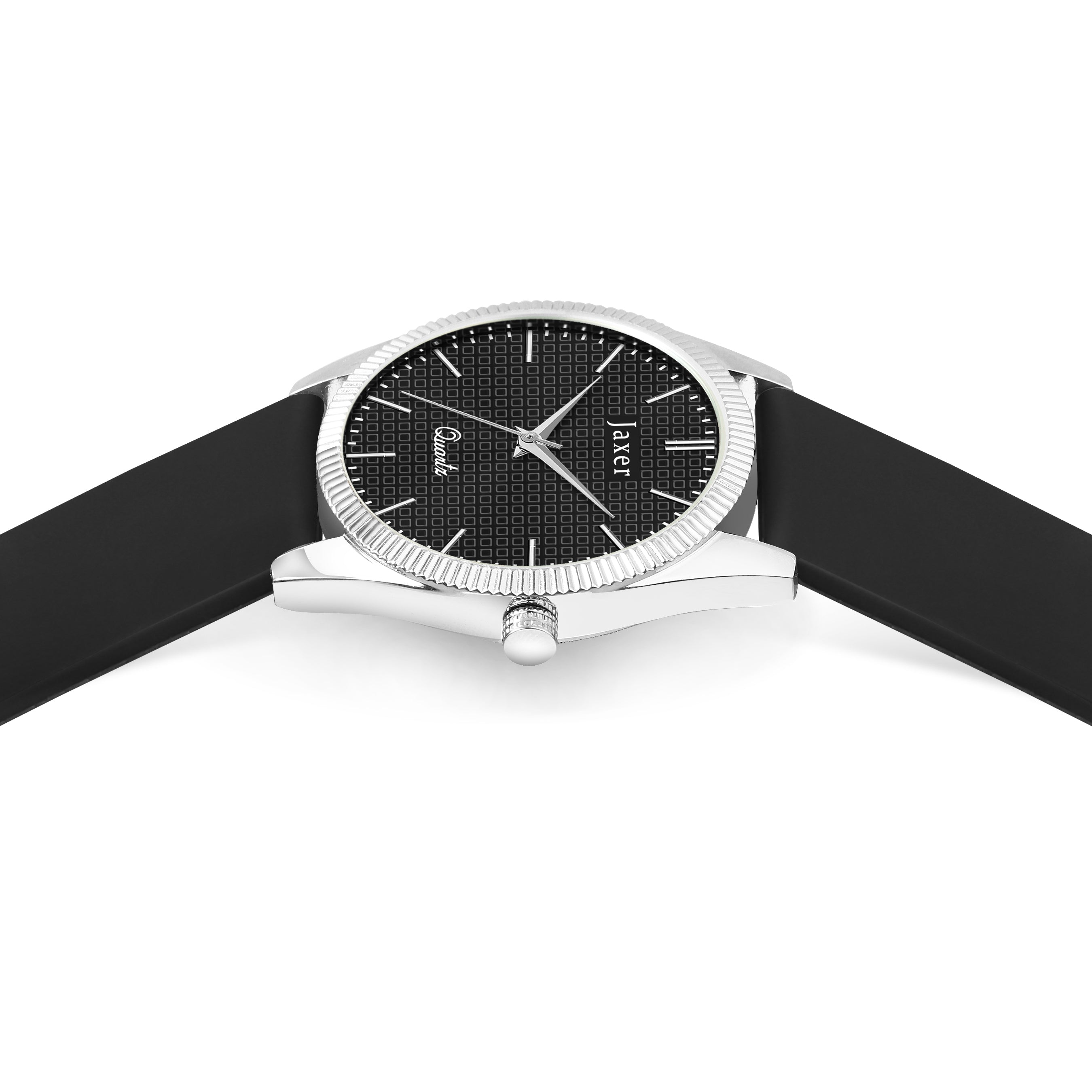 Jaxer Black Silicone Band Analog Wrist Watch For Men And Boys - JXRM2203