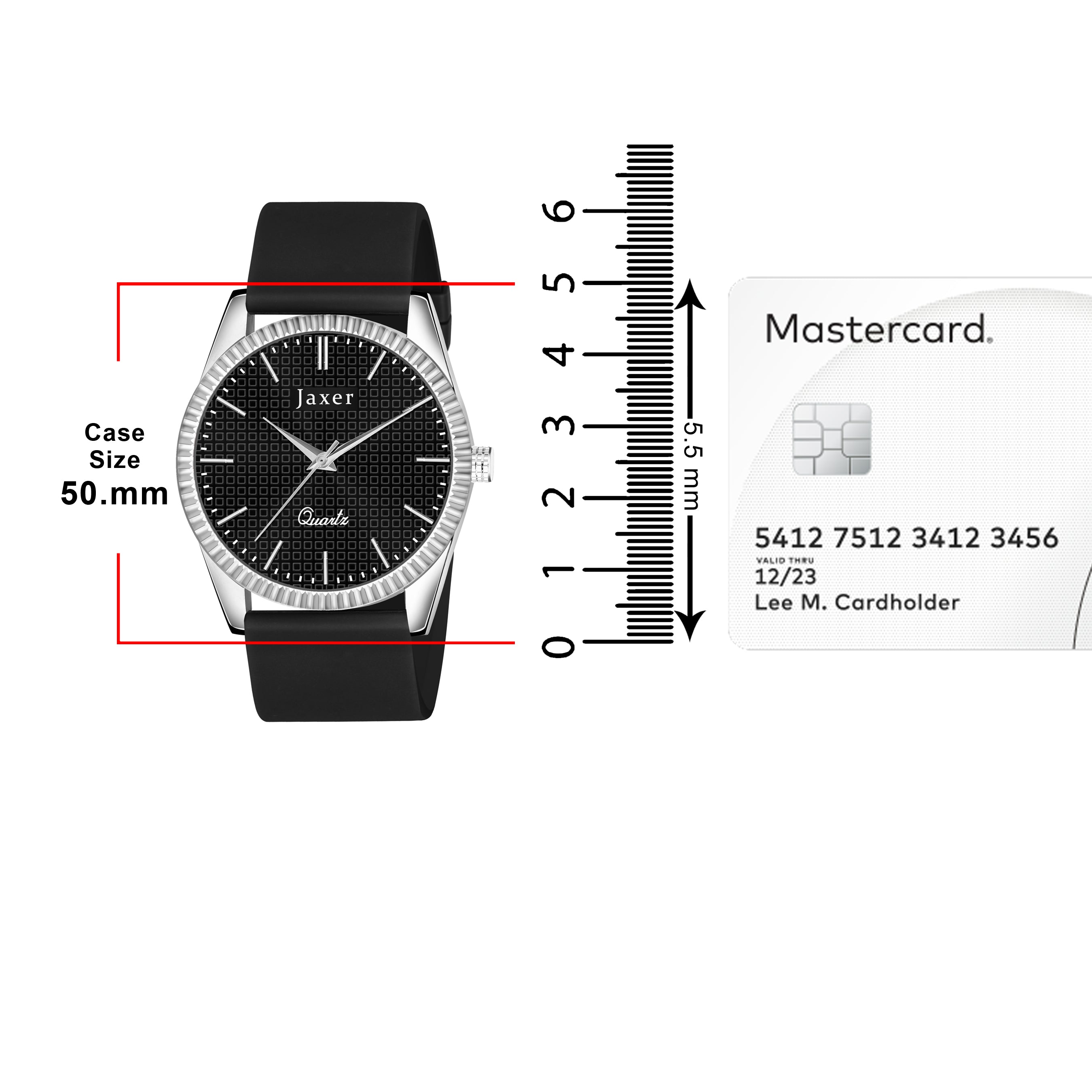 Jaxer Black Silicone Band Analog Wrist Watch For Men And Boys - JXRM2203