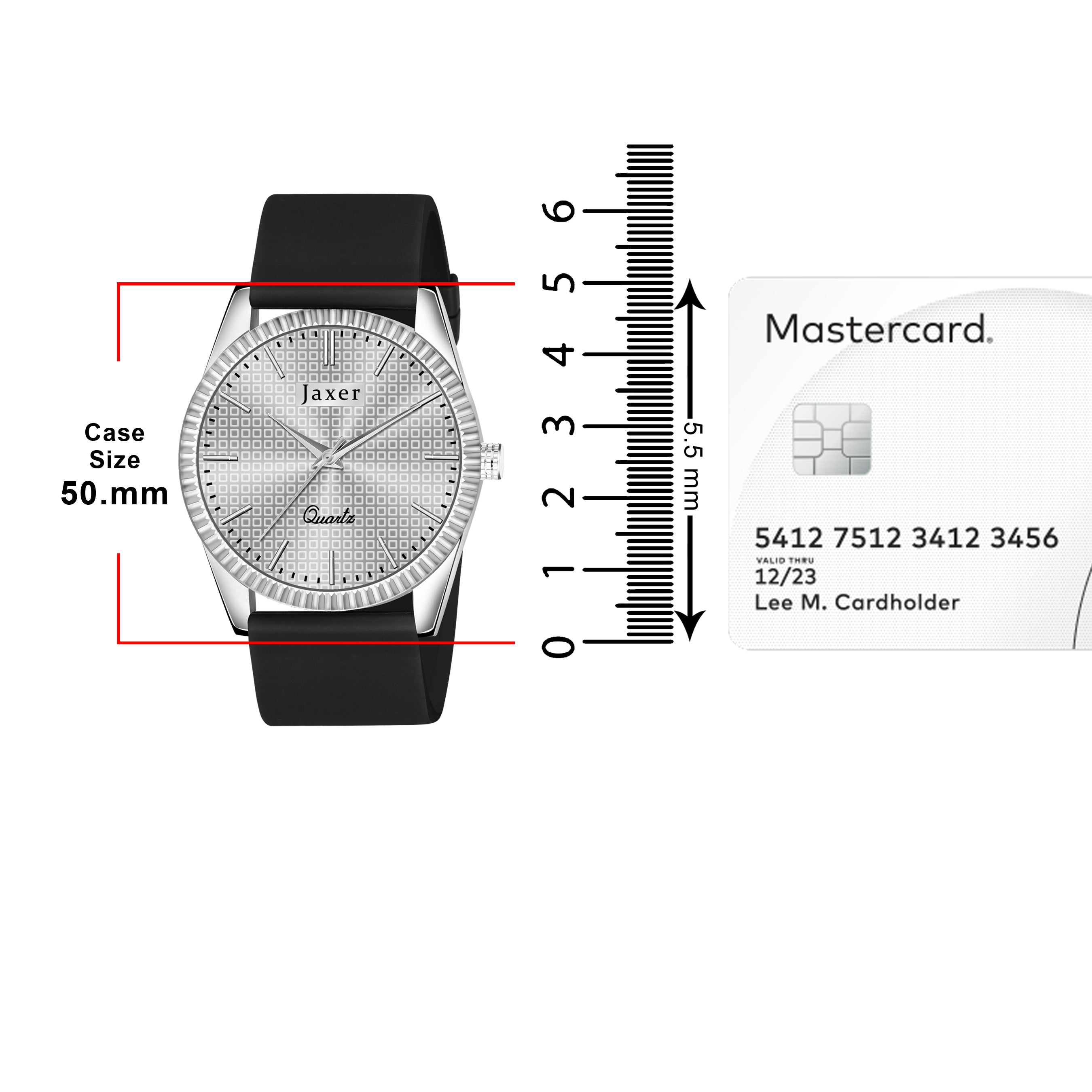 Jaxer Silver Dial Black Silicone Band Analog Wrist Watch For Men And Boys - JXRM2204