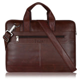 Jaxer Brown Leather Laptop Messenger Bag for Men - JXRMB006