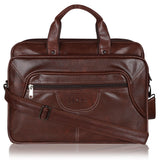 Jaxer Brown Leather Laptop Messenger Bag for Men - JXRMB009