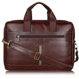 Jaxer Brown Leather Laptop Messenger Bag for Men - JXRMB011