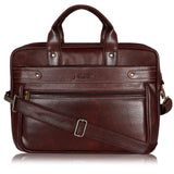 Jaxer Brown Leather Laptop Messenger Bag for Men - JXRMB012