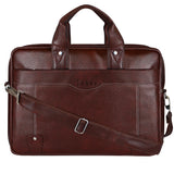 Jaxer Brown Leather Laptop Messenger Bag for Men - JXRMB016